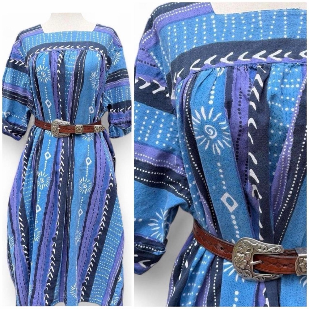 Vintage Indian Cotton Saybury boho tunic dress